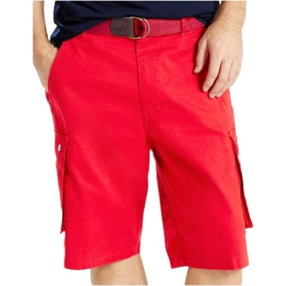 Levi's Snap Cargo Shorts Men's Size 30 Scooter Red Microdobby Stretch Canvas NWT - Picture 1 of 8
